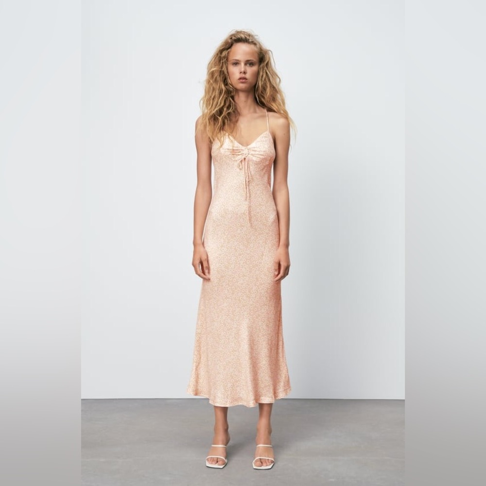Satin pink Zara dress
